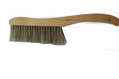 China Three Row Bee Brush Horse Hair  wood handle Beekeeping Brush for sale