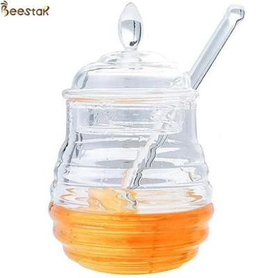 China Wholesale Food Grade Polystyrene Honey Splash Bar Honey Pot Honey Jar For Honey Storage for sale