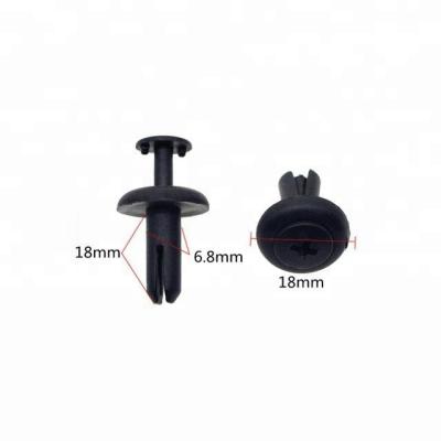 China POM Black 6.8mm Hole Car Trim Clips Fasteners for sale