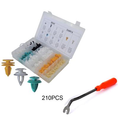 China 210Pcs Nylon Door Panel Retainers Auto Push Rivets Fasteners Trim Clips Kit for sale