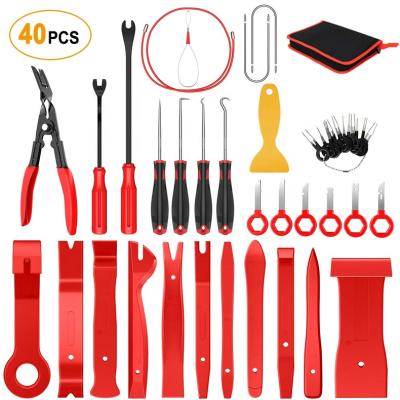 China Top Efficient Automobile 40pcs Car Body Vehicle Interior Clip Trim Open Tool Pry Removal Set 20*20*5CM for sale