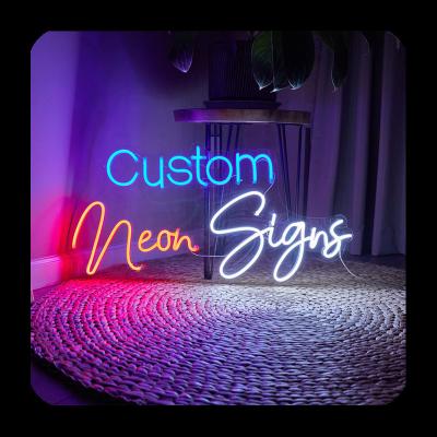 China Custom China Business Logo Soft Light Purple Pink Led Neon Letter Signs For Wall Decor Bedroom With Dimmer for sale