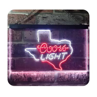 China 2.9ft Logo Ledge Lit Sign Soft Light Double White And Red Color Like LED Neon Sign for sale