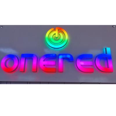 China Customized Waterproof 3d Led Small Mini Light Up Rgb LOGO Custom Led Light Rgb for sale