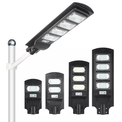 China Smart ABS Energy Saving Integrated Ip65 Outdoor Waterproof 20w 40w 60w 90w ROAD All In One Solar LED Street Light for sale