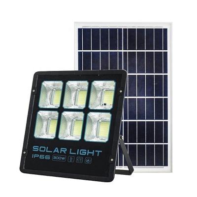 China Residential High Lumen Outdoor Solar Remote Control Solar Light 100w 200w 300w Garden LED Waterproof Solar Wall Light Household Flood Light for sale