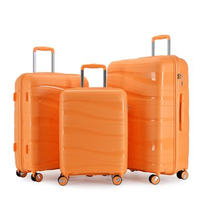 China Custom Durable Large Capacity 3 Pcs Porter-ONS Briefcase PP Suitcase 4 Wheels Luggage Travel Bag Set Waterproof Bag Factory Luggage Trolley Bag Set for sale