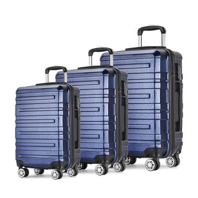 China Fashionable 20 Inch 24 Inch 28 Inch Custom Logo Travel Luggage Trolley ABS Luggage Suitcase Sets for sale