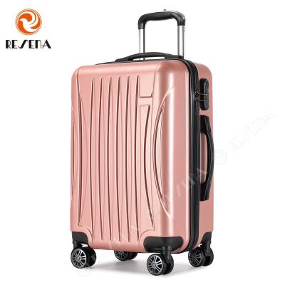 China Convenient RESENA ABS Custom 360 Degree Traveling Travel Sets Trolley ABS Trolley Luggage for sale