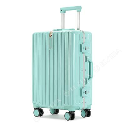 China Travel RESENA RA8980 Material Aluminum Bottom PC Frame 3pcs Suitcase Trolley Luggage Set for sale