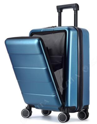 China Luggage Trolley Bag Waterproof Best Selling Germany Bayer Custom PC Trolley Case Aluminum Suitcase Front Opening Double Open Best Selling Luggage for sale