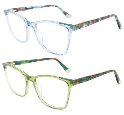 China Myopia Optical Glass Frame Zhejiang Wenzhou Stain Acetate Glass Eyeglass Frame for sale