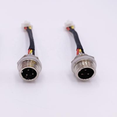 China Jumper wire oem manufacturer m12 male connector wire harness assembly high temperature auto electrical wire connector cable for sale