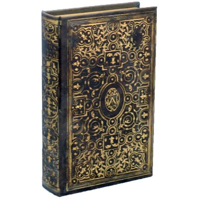 China Handmade ENGRAVING PU LEATHER BOOK STORAGE BOX for sale