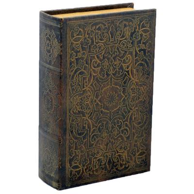 China Handmade ENGRAVING PU LEATHER BOOK STORAGE BOX for sale