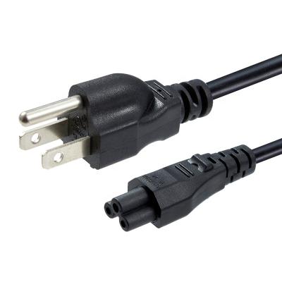 China COMPUTER US American NEMA 5-15P USA 3 Pin Plug To IEC C5 18AWG With Certification 15A 250V Power Cord for sale