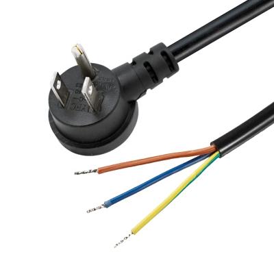 China NEMA 5-15P 3C Plug 3 Pin SVT 14Awg USA Round High Current Extension Home Appliance 15A Power Cord With Tail Process for sale