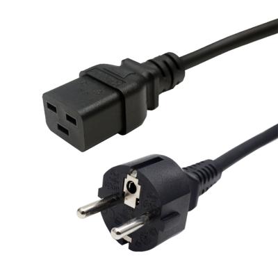 China Wholesale high quality LSZH 16A standard home appliance power cable EU plug 3 pin Europe to IEC c19 ac power cord for sale