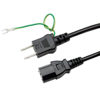 China High Selling Industrial EAR ZIM Pin Plug IEC 320 Plug C13 VFF 2*0.75mm2 Japanese Standard PC Power Cord for sale