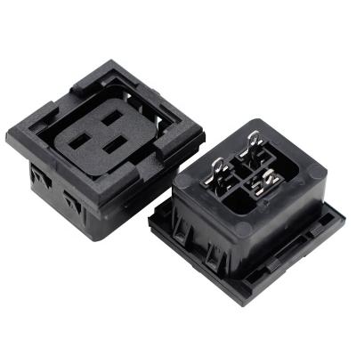 China Commercial Lockable IEC C19 POWER AC INTAKE 3 PIN 250V SOCKET Connector FEMALE Outlet Socket for sale