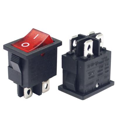 China 4 Terminals AC Power Boat ON-OFF Switch 15*21 ON-OFF Switch With Lamp For External Power Supply For 3D Printer for sale