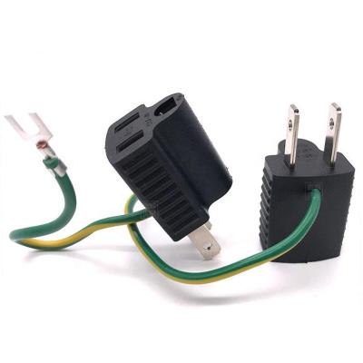 China Electronic Japanese Standard 15A AC Power Plug Converter Japanese Connector 2pin to 3pin Plug Adapter for sale