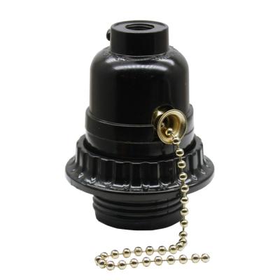 China Professional Supplier Eco-friendly ZE-305 E27 Aiming Universal Lamp Holder Screw High Temperature Resistant Ceramic Lamp Fittings for sale