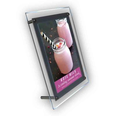 China Custom Acrylic+LED Lights Factory LED Table Light Box Cafe A3 A4 Led Menu Board On Sale for sale