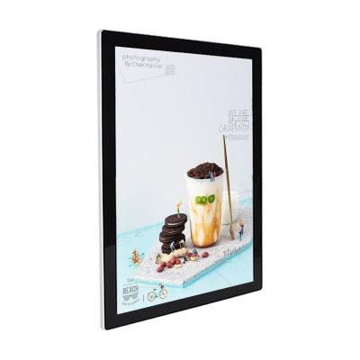 China Aluminum+Acrylic+LED Indoor 24X36 Wall Led Poster Display Advertising Light Box Black Magnetic Poster Frame for sale