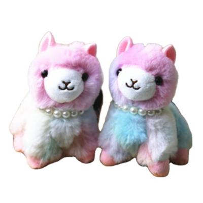 China COTTON Size 10Cm Animal Toys Horse Doll Llama Plush Stuffed Key Chain for sale