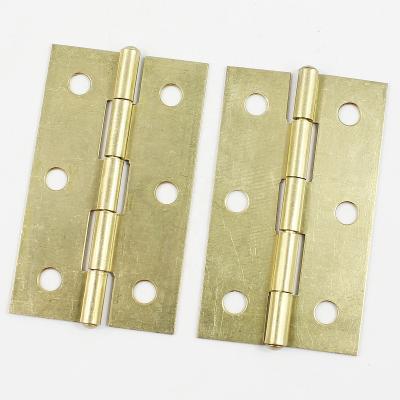 China Traditional Brass Plated Mini Iron Hinge For Furniture Cabinet Door for sale