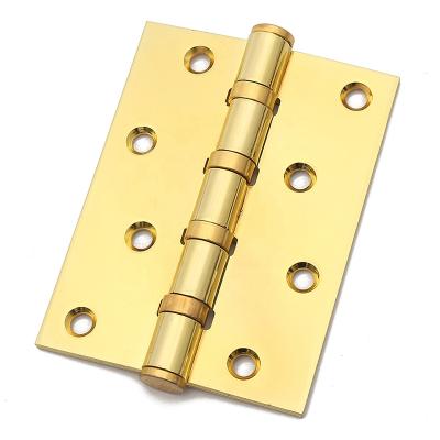 China Good Price Polish Gold Plated 4 Inch Iron Material Hinge For Wooden Door for sale