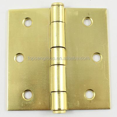 China 3inch 4inch Square Door Hinge /4inch Steel Brass Plated Door Hinge /3.5inch Square Door Hinge for sale