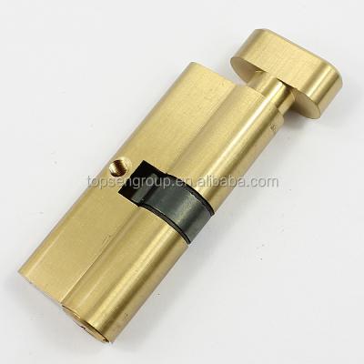 China Euro profile zinc alloy brass cylinder locks with thumb turn knob for sale