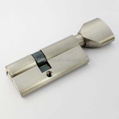 China Zinc Alloy Euro Profile Lock Cylinder With Thumb Turn For Bathroom Without Keys for sale