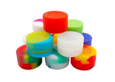 China BPA Free 7ml Food Grade Silicone Containers , Easy Cleaning Round Silicone Jar for sale