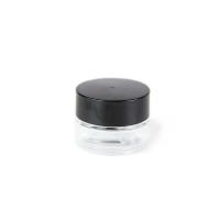 China 5 ML Black Round Glass Concentrate Containers With No Sharp Edges Child Proof for sale