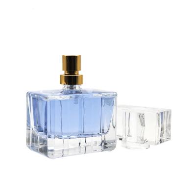 China 100ml vacian las botellas de perfume de cristal con el casquillo de aluminio Eco del rociador amistoso en venta