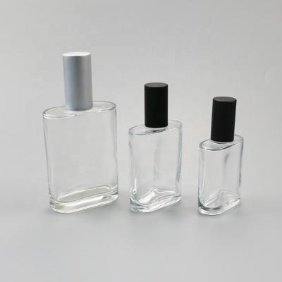 China 30ml - 100ml bereifte nachfüllbare Parfümflasche/transparente Glassprühflasche zu verkaufen