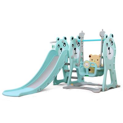 China 1-8 Years Mini Color Baby Playhouse Indoor Plastic Slide And Swing Playground Toys Baby Slide for sale