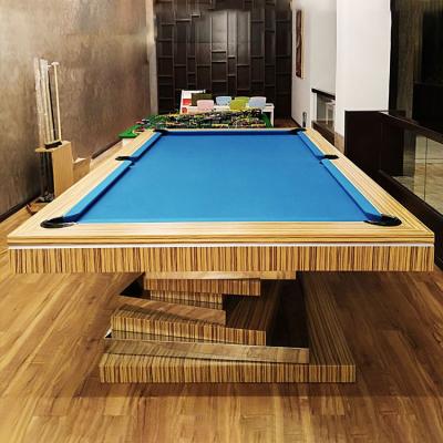 China 2021 Real Pocket Styles 9ft 8ft Solid Wood Billiard Table High End Special Designs 7ft Modern Popular Leather Leg And Slate Pool Table for sale