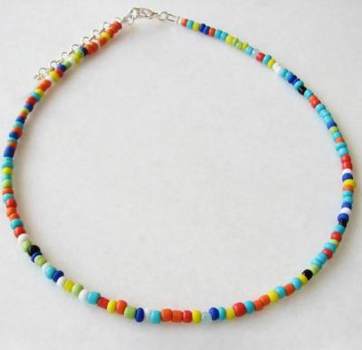 China Bohemian Bohemian Handmade Colorful Seed Bead Choker Necklace for sale