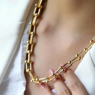 China Hop FASHIONABLE Jewelry Hip Personality Chain Link Chunky Choker Necklace for sale