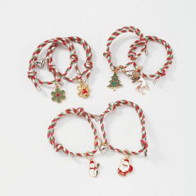 China FASHIONABLE New Arrival Lodestone Christmas Charm Adjustable Bracelet For Couples for sale