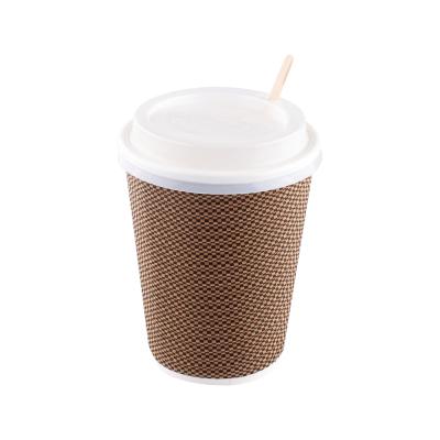 China Fantastic Disposable Double Paper Cup White Wall Walled Disposable Coffee Cups With Lid for sale