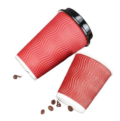 China Disposable Customize Logo Milk Tea Drink Hot Coffee Paper Cup Maker With Lid for sale