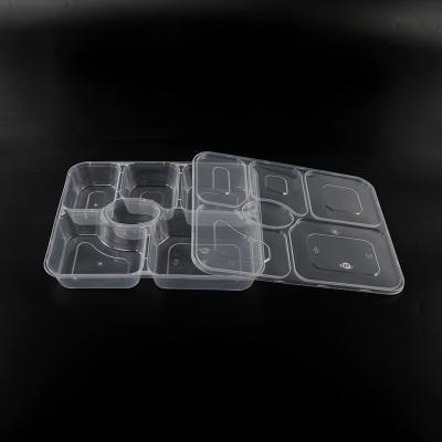 China Food Grade Disposable Custom Plastic Lunch Container Packing Bento Tray for sale