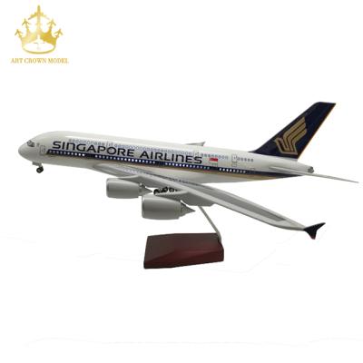 China High End Gifts China Air Plane Models Airbus A380 Singapore Airlines 1/160 Flat Resin Model for sale