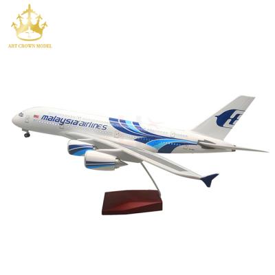 China China Upgraded Model Plane Diecast Airbus A380 Malaysia Airlines 1:160 46cm Resin Airplane for sale