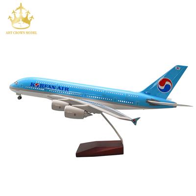 China China Model 1:160 46cm Diecast Airbus A380 Korean Airlines Plastic Flat Airline Plane for sale